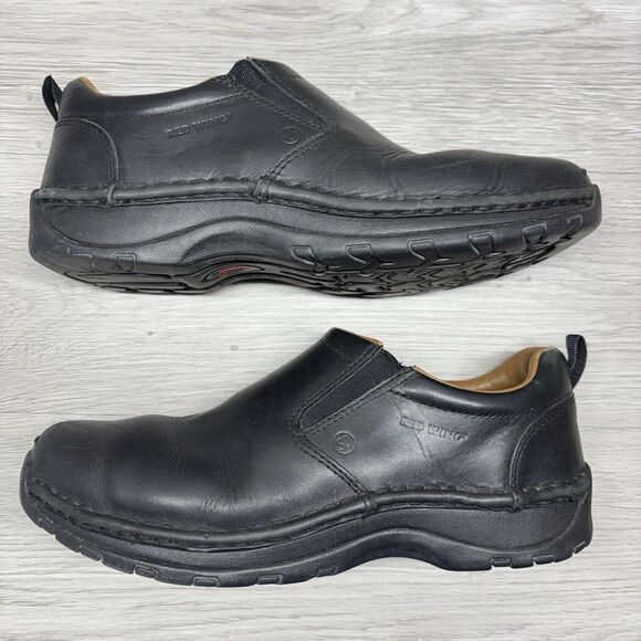 Red Wing 8700 Slip On Work Shoes Mens 9 E2 Black Leather Slip Resistant Utility main image 10